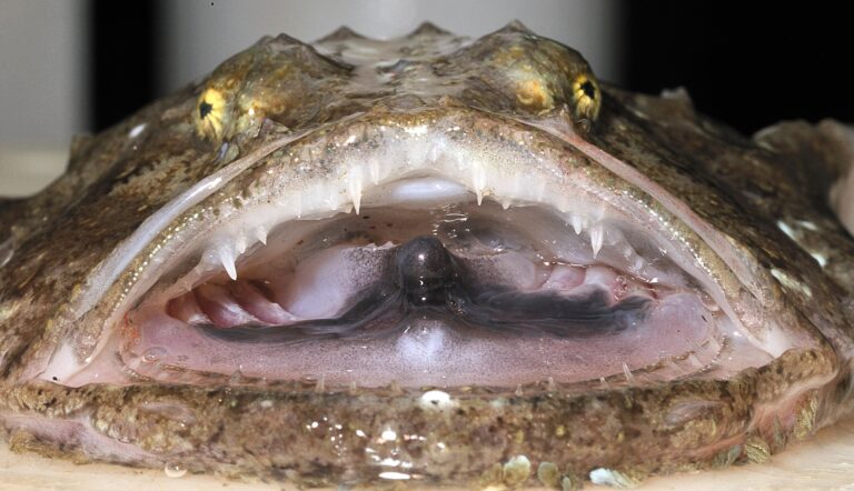 fener baligi (Lophius piscatorius) |commons:File:Campagne IBTS 2010 - Baudroie (Lophius piscatorius) (Ifremer 00569-68112).jpg